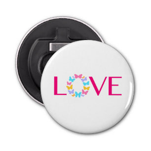 Love and Butterflies Button Flesopener