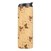 Love and Butterflies in oranje versie 2 Thermosbeker (Gedraaid links)