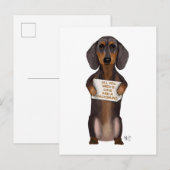 Love and Dachshund Briefkaart (Voorkant / Achterkant)