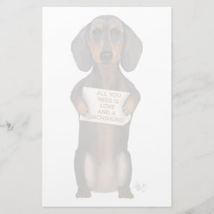 Love and Dachshund Briefpapier
