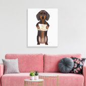 Love and Dachshund Canvas Afdruk (Insitu (Woonkamer))