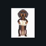 Love and Dachshund Canvas Afdruk<br><div class="desc">Liefde en Dachshund van FabFunky. Met een schattig dachshund met een "Alles wat je nodig hebt is liefde en een Dachshun"-teken. | 191436D</div>