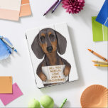Love and Dachshund iPad Pro Cover<br><div class="desc">Liefde en Dachshund van FabFunky. Met een schattig dachshund met een "Alles wat je nodig hebt is liefde en een Dachshun"-teken. | 191436D</div>