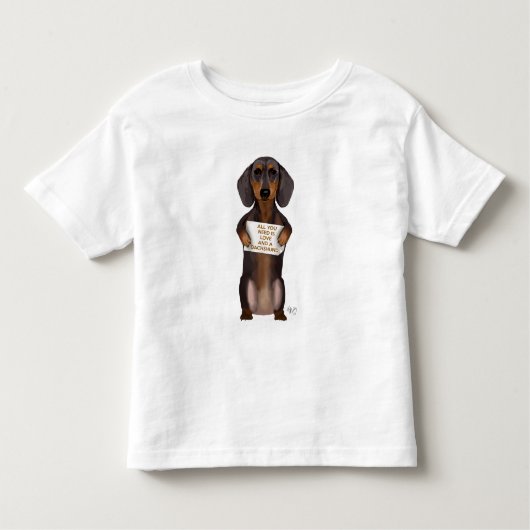 Love and Dachshund Kinder Shirts (Voorkant)