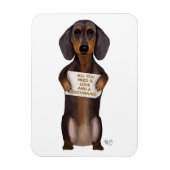 Love and Dachshund Magneet (Verticaal)