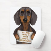 Love and Dachshund Muismat (Met muis)