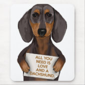 Love and Dachshund Muismat (Voorkant)