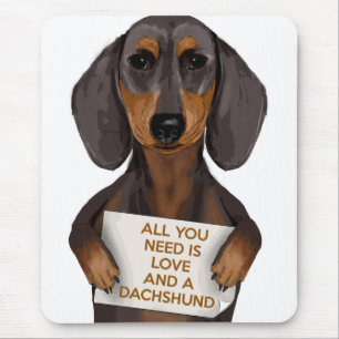 Love and Dachshund Muismat