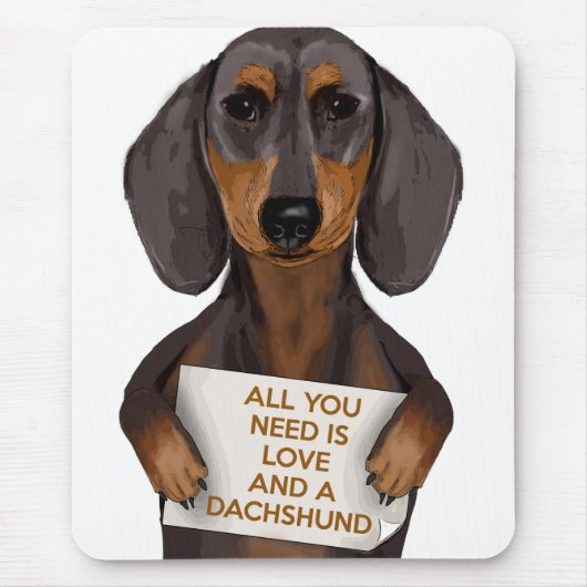 Love and Dachshund Muismat (Voorkant)