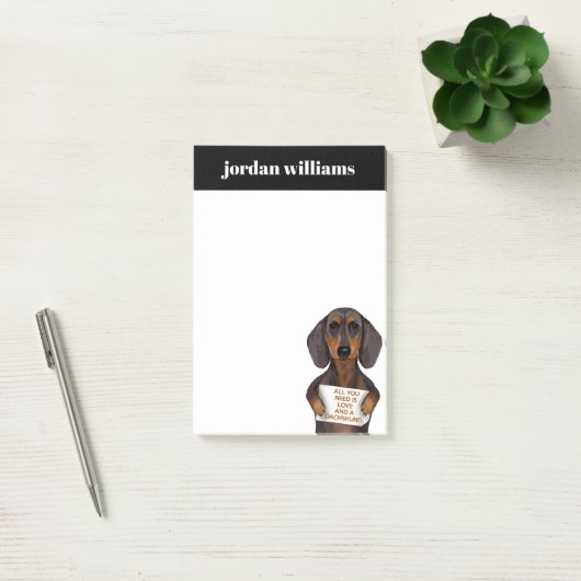 Love and Dachshund Post-it® Notes (Kantoor)