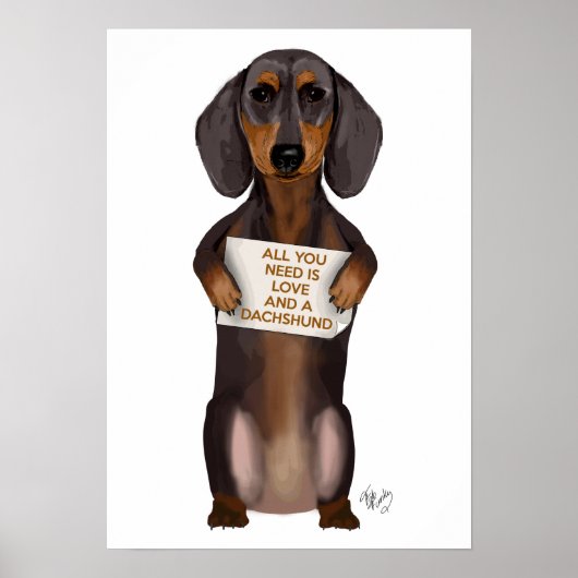 Love and Dachshund Poster (Voorkant)