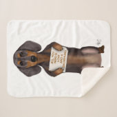 Love and Dachshund Sherpa Deken (Voorkant (horizontaal))