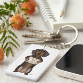 Love and Dachshund Sleutelhanger (Voorkant Rechts)