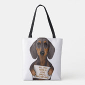 Love and Dachshund Tote Bag (Achterkant)