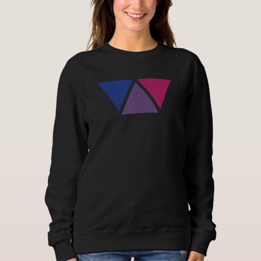 Love and Equality Bi Triangle Bisexual Pride Trui (Voorkant)