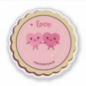 love and friendship cute sticker (Voorkant)