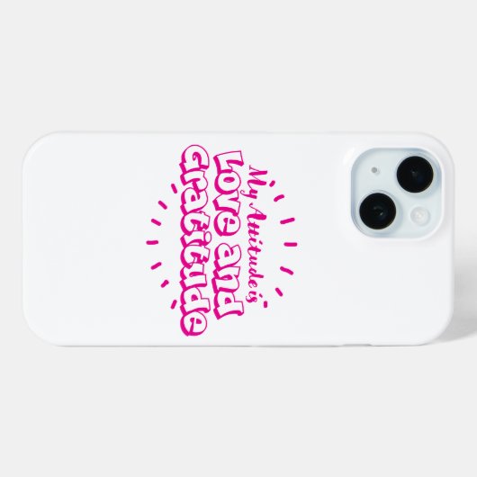 Love and gratitude cell phone case (Achterkant (horizontaal))