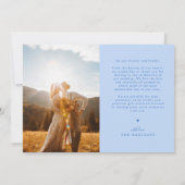 Love and Gratitude Icy Blue Wedding Photo Bedankkaart (Achterkant)
