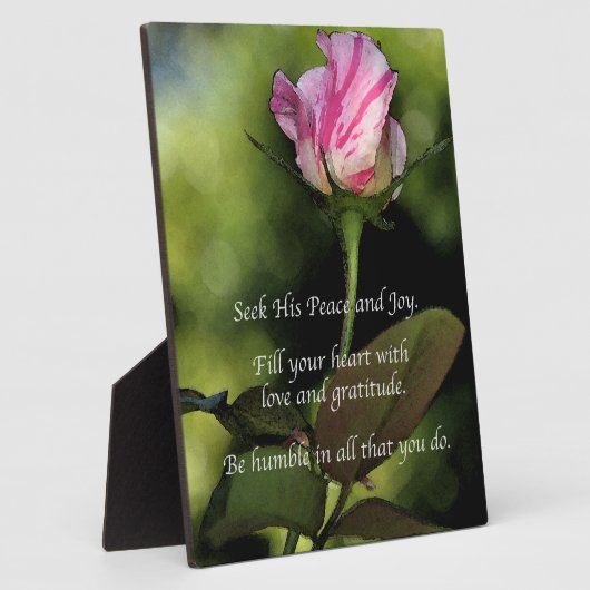 Love and Gratitude Print on Easel Fotoplaat (Zijkant)