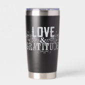 Love and Gratitude Travel Mug Geïsoleerde Drinkbeker (Voorkant)