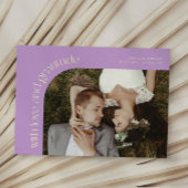 Love and Gratitude Wisteria Wedding Photo Bedankkaart