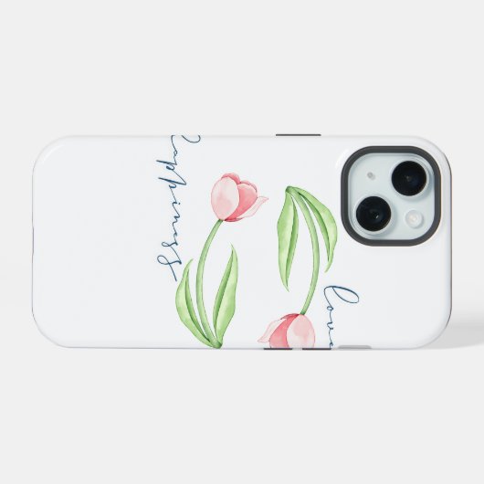 Love and Happiness iPhone 15 Case (Achterkant horizontaal)