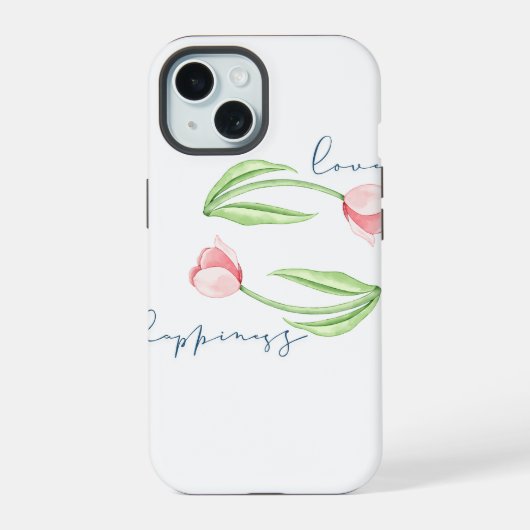 Love and Happiness iPhone 15 Case (Achterkant)