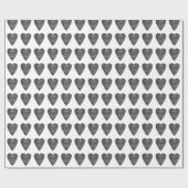 Love and Heart in Chalk Chalkboard Pattern Cadeaupapier (Vlak)