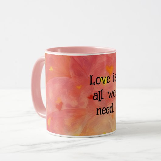 Love and Hearts Personal Mug Mok (Voorkant links)