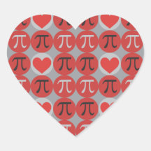 Love and Hearts Pi © - Cute Pi-dag cadeau stickers