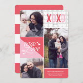 Love and Hugs Photo Valentijn Feestdagenkaart (Voorkant / Achterkant)