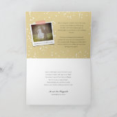 Love and Joy Clear Geo Typography 4 Photo Wedding Feestdagen Kaart (Binnen)