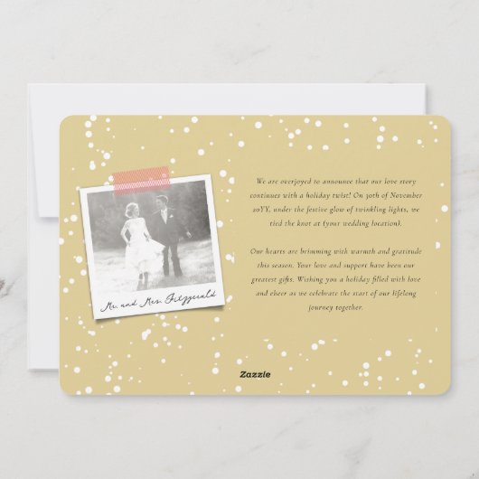 Love and Joy Clear Geo Typography 4 Photo Wedding Feestdagenkaart (Achterkant)