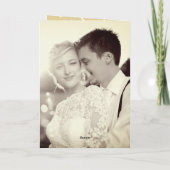 Love and Joy Clear Geo Typography Photo Wedding Feestdagen Kaart (Achterkant)