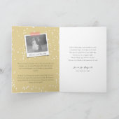 Love and Joy Clear Geo Typography Photo Wedding Feestdagen Kaart (Binnen)