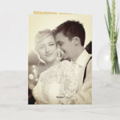 Love and Joy Clear Geo Typography Photo Wedding Feestdagen Kaart (Achterkant)