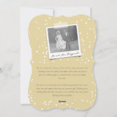 Love and Joy Clear Geo Typography Photo Wedding Feestdagenkaart (Achterkant)