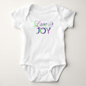 Love and Joy Colorful Baby Bodysuit (Voorkant)