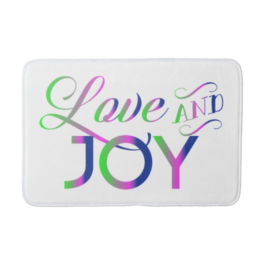 Love and Joy Colorful Badmat (Voorkant)