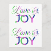 Love and Joy Colorful Briefkaart (Voorkant)