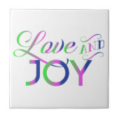 Love and Joy Colorful Ceramic Tile Tegeltje (Voorkant)
