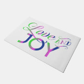 Love and Joy Colorful Deurmat (Schuin)