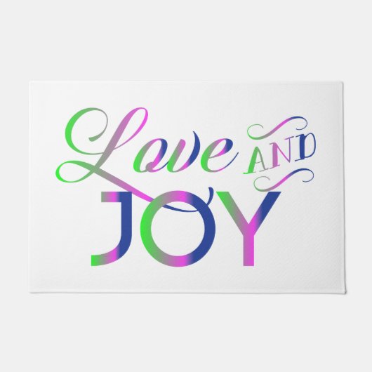 Love and Joy Colorful Deurmat (Voorkant)