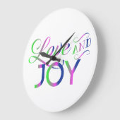 Love and Joy Colorful Grote Klok (Hoek)