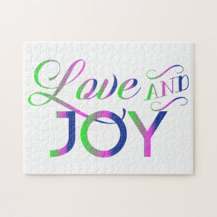 Love and Joy Colorful Jigzaag Puzzle Legpuzzel
