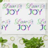 Love and Joy Colorful Kitchen Towel Theedoek (Gevouwen)
