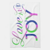 Love and Joy Colorful Kitchen Towel Theedoek (Verticaal)