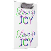 Love and Joy Colorful Klembord (Rechts)