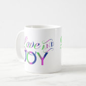 Love and Joy Colorful Koffiemok (Voorkant links)