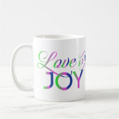 Love and Joy Colorful Koffiemok (Links)